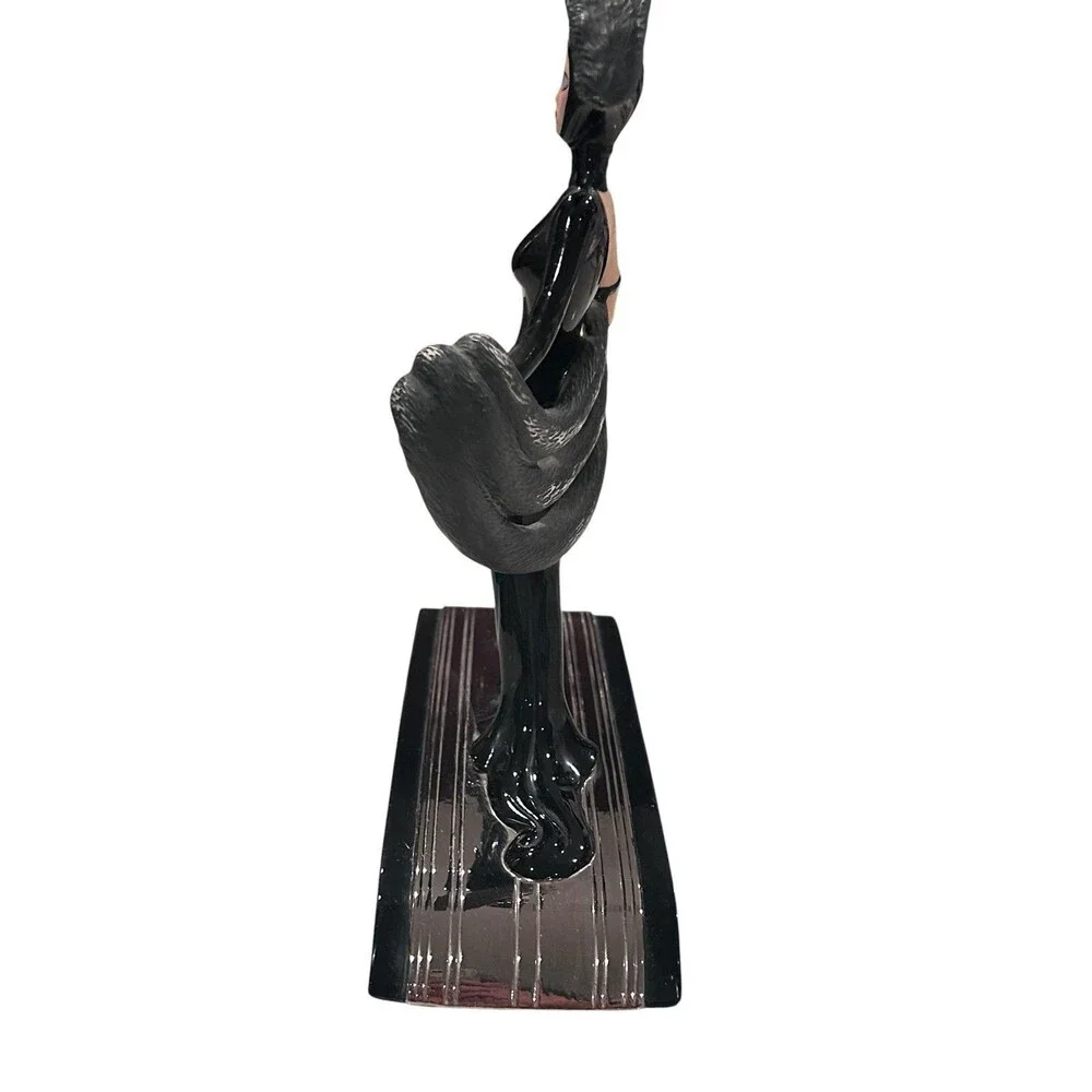 Vintage Franklin Mint House of Erte Porcelain Figure Statue Symphony In Black